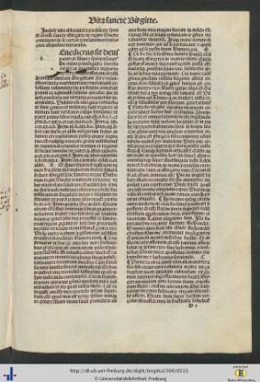 Vita abbreviata predilecte sponse christi sancte Birgitte