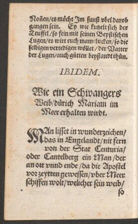 Wie ein Schwangers Weib/ durich Mariam im Meer erhalten wirdt.