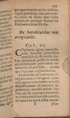Cap. VI. De haereditatibus non acceptanis.