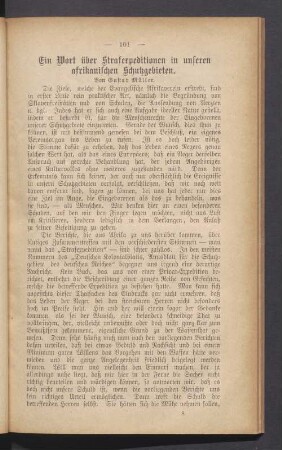 Ein Wort über Strafexpeditionen in unseren afrikanischen Schutzgebieten
