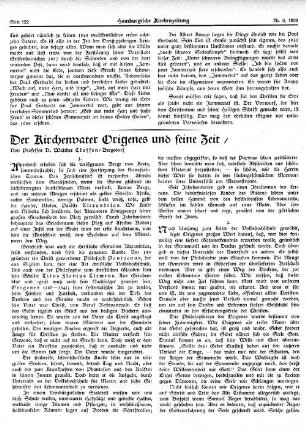 Der Kirchenvater Origenes und seine Zeit