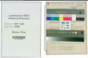 Entnazifizierung Erna Breuer , geb. 12.06.1901 (Kaufmaennische Angestellte)