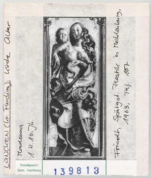 Lancken (Kreis Parchim): Kirche, Altar, Madonna