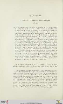 Chapitre XV: Le nouveau schisme ecclésiastique, 1437-1448