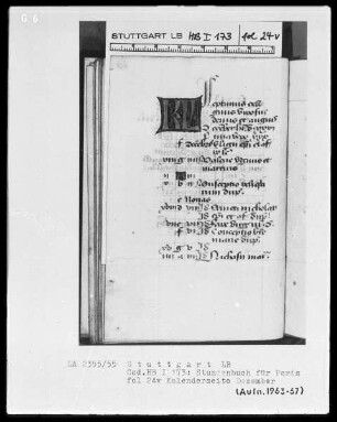 Lateinisches Stundenbuch — KL-Ligatur, Folio 24verso