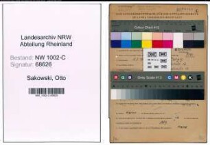 Entnazifizierung Otto Sakowski, geb. 12.02.1909 (Werkmeister)