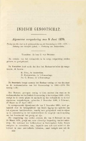 Algemeene vergadering van 8 Juni 1870
