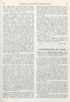 694-696 [Rezension] Hübner, Jürgen, Die Theologie Johannes Keplers zwischen Orthodoxie und Naturwissenschaft