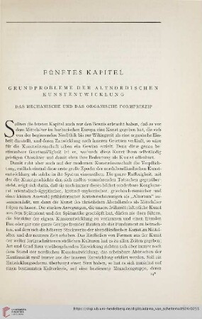 Fünftes Kapitel: Grundproblem der Alt-Nordischen Kunstentwicklung