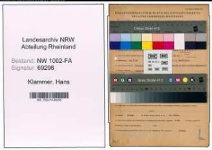 Entnazifizierung Hans Klammer, geb. 30.07.1894 (Geschaeftsfuehrer)