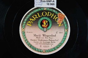 Mariä Wiegenlied / Musik von Max Reger