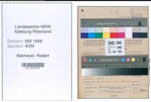 Entnazifizierung Robert Niemeyer , geb. 01.03.1908 (Schreiner)