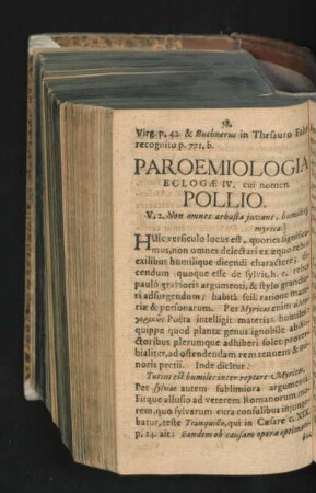Eclogae IV. cui nomen Pollio.
