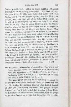 629-631 [Rezension] The Canons of Athanasius of Alexandria