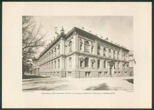 Laboratorium für organische Chemie und anorganische-chemische Technologie, Schellingstraße