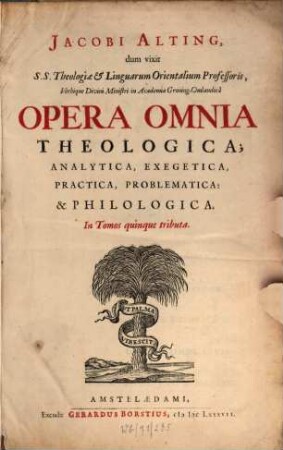 Opera omnia theologica. 1