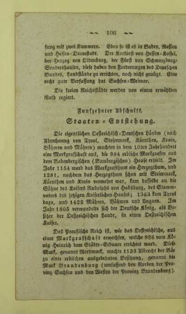Funfzehnter Abschnitt. Staaten - Entstehung