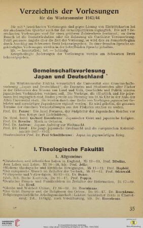 Verzeichnis der Vorlesungen für das Wintersemester 1939/40