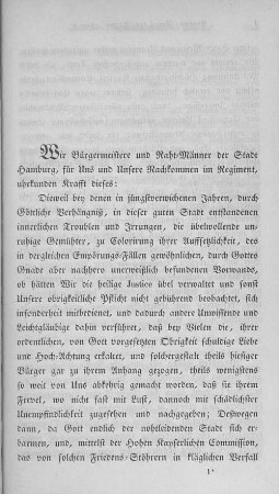 Unions-Receß des Raths.