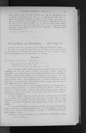 Versammlung zu Marienburg. - 1446 Sept. 13.