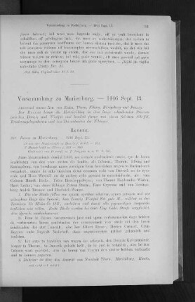 Versammlung zu Marienburg. - 1446 Sept. 13.