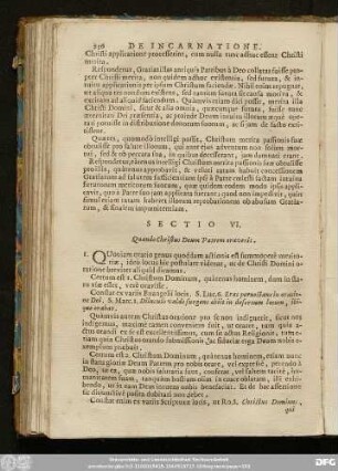 Sectio VI. Quando Christus Deum Patrem oraverit.