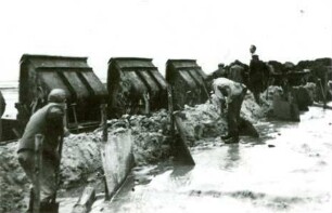Deichbau Leybucht - Norden, Deutschland, 1928-1929, 1944-1950