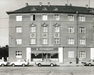 Dresden-Pieschen, Großenhainer Straße 185. Wohnhaus mit Ladeneinbau (um 1928)