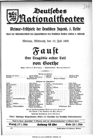 Faust Der Tragödie erster Teil