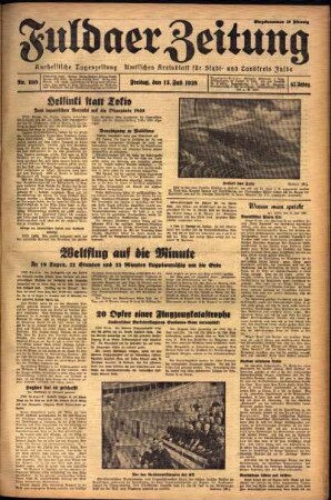 Ausgabe vom Freitag, den 15. Juli 1938.