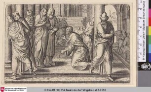 [Christus und die Frau, die Ehebruch begann; Christ and the woman taken in adultery]