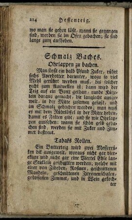 Schmalz Baches.
