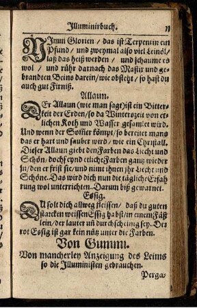 Von Gummi (Von mancherley Anzeigung des Leims so die Illuministen gebrauchen - Gummi Lacca)