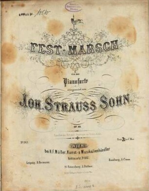 Fest-Marsch : für das Pianoforte ; op. 49