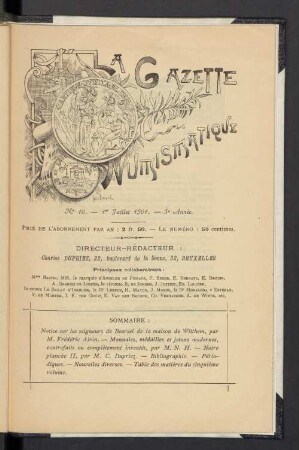N° 10. — 1er Juillet 1901. — 5e Année