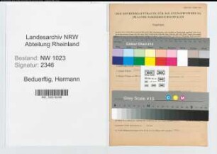 Entnazifizierung Hermann Beduerftig , geb. 29.10.1892 (Oberzollsekretaer)