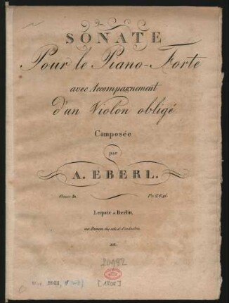 Sonate Pour le Piano-Forte avec Accompagnement d'un Violon obligé : Oeuv. 50.