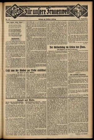 Zweite Ausgabe vom Freitag, den 25. September 1931.