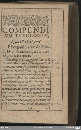 [De Theologia]