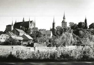 Frauenburg (Frombork), Stadtansicht mit Dom von Nordwesten