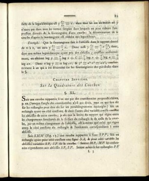 Chapitre Septième. Sur la Quadrature des Courbes.