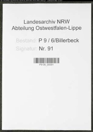 Sterberegister Standesamt Billerbeck
