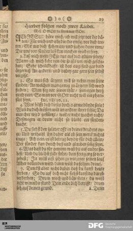 Hierbey folgen noch zwey Lieder.