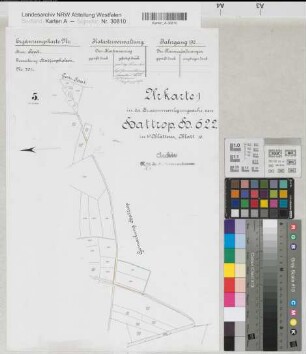 Hattrop (Soest), Teilung Hattrop, Bl.10 Brouillonkarte Hattropholsen Flur 5