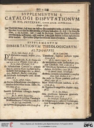 Supplementum dissertationum theologicarum
