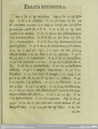 Errata Extantiora