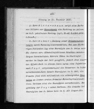 Sitzung am 30. November 1925.