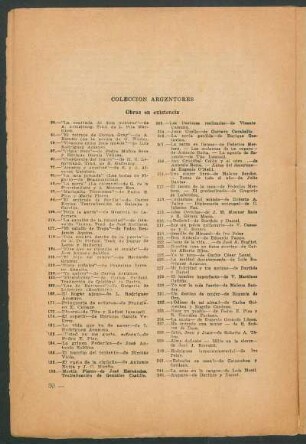 Colección Argentores - Obras en existencia