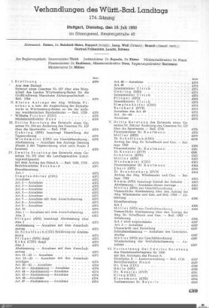 174. Sitzung, Stuttgart, 18.7.1950