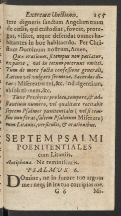 Septem Psalmi Poenitentiales cum Litaniis.